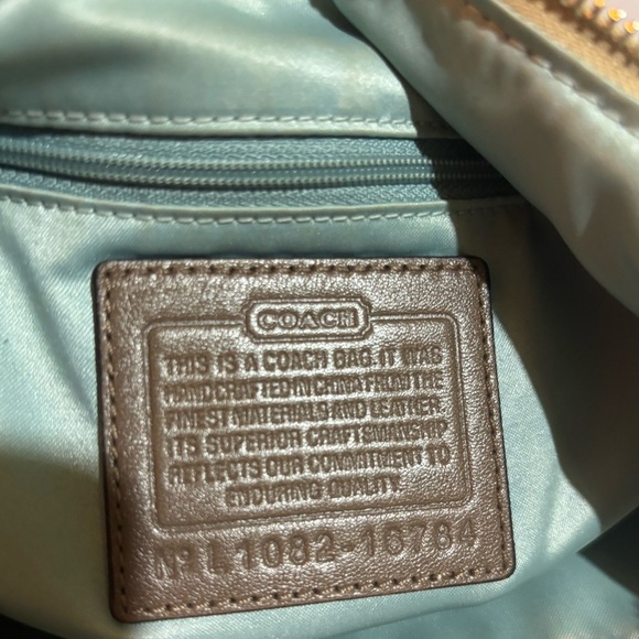 Coach vintage CC signature print canvas Tan crossbody Bag - Picture 4 of 8